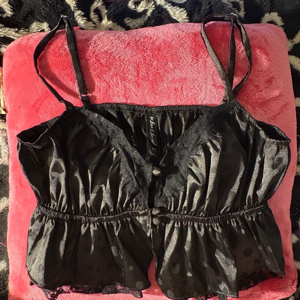 For Love And Lemons Black Camisole